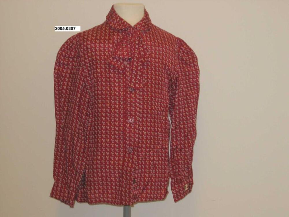 Blouse in bordeaux viscose