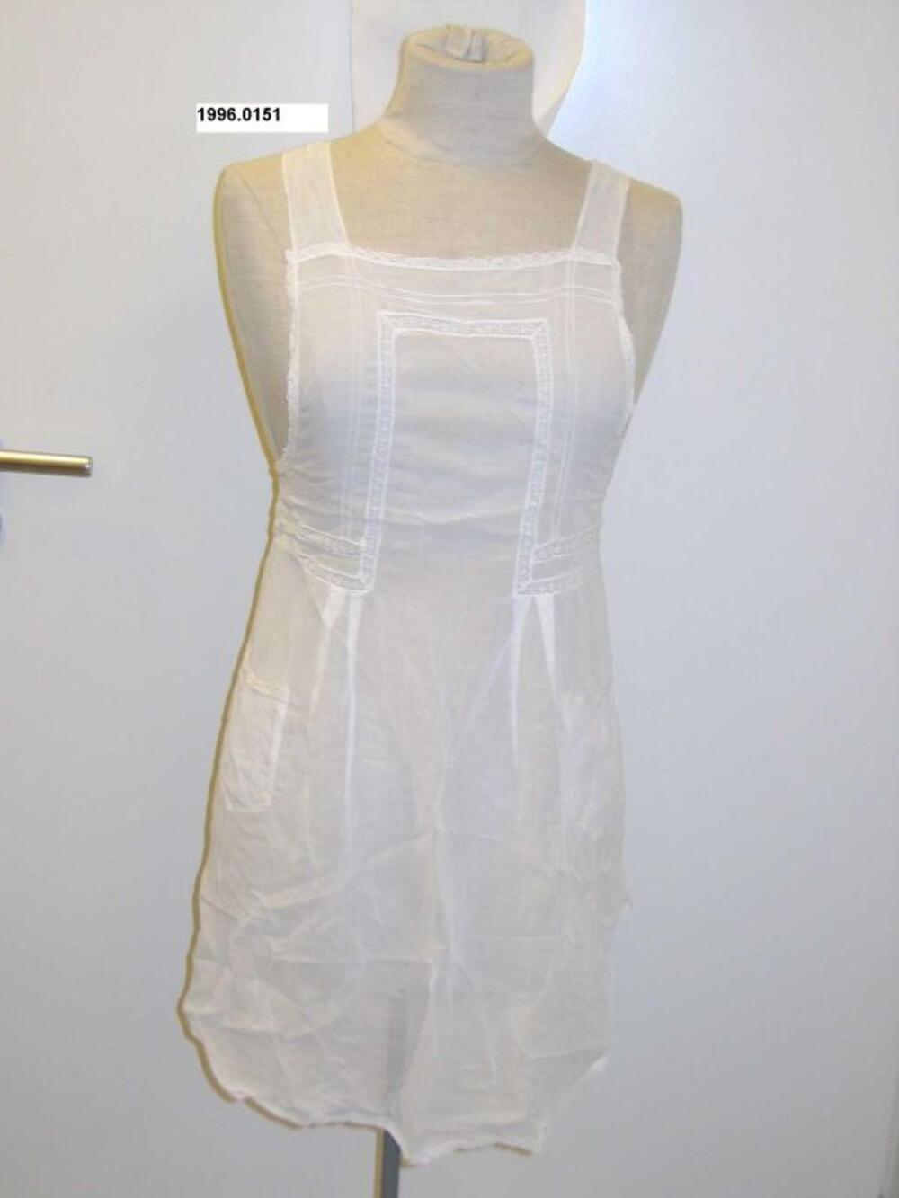 Schort in fijne witte voile