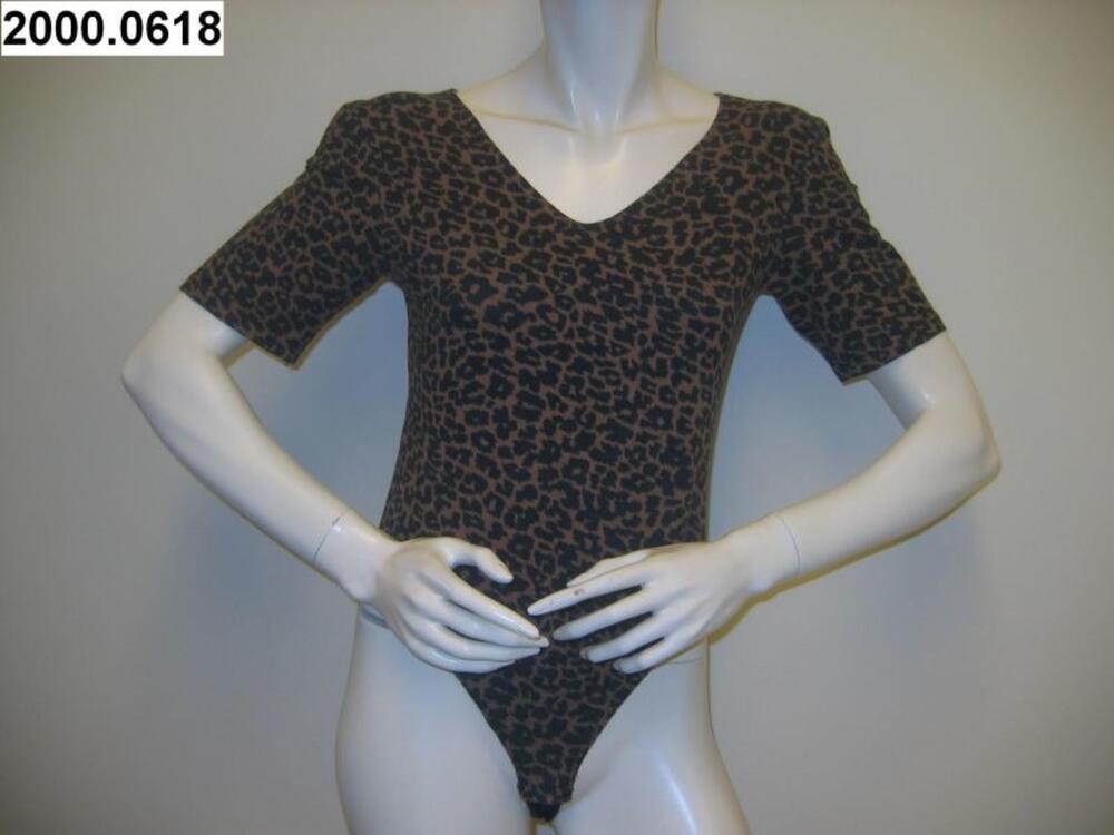 Body in katoen met luipaardprint