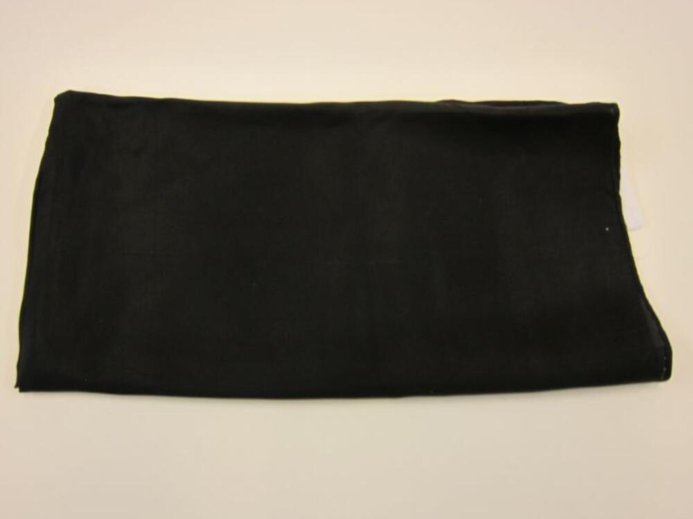 Foulard in zwarte, effen zijde