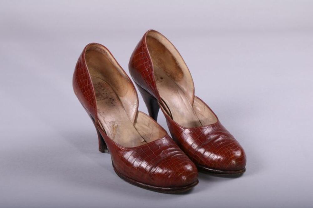 Schoenen in bruin krokodillenleer