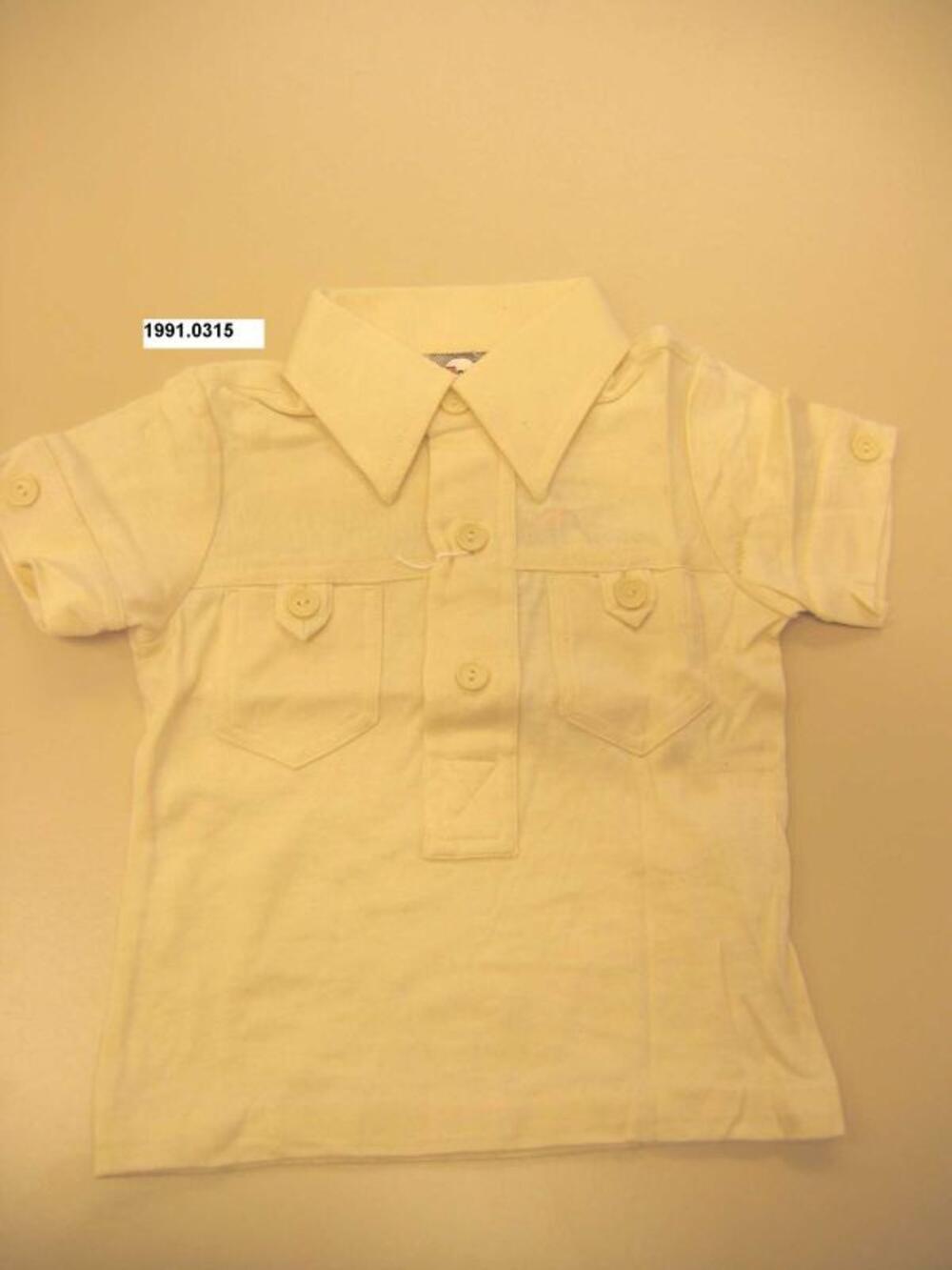 Poloshirt in beige tricot