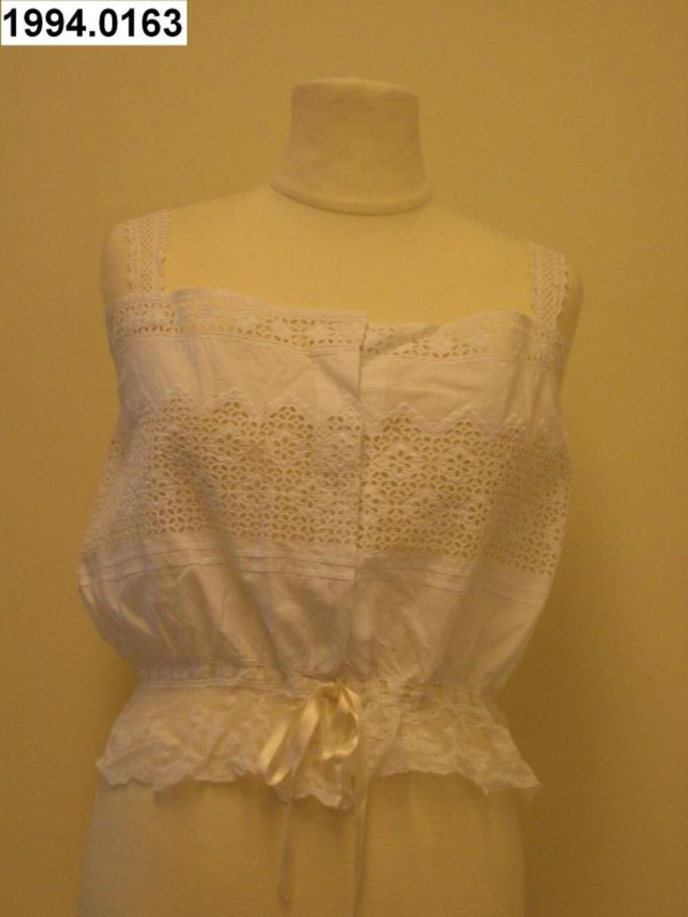 Cache-corset in witte broderie anglaise