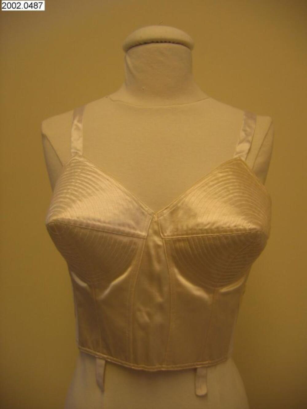 Bustier in ecrukleurige satijn