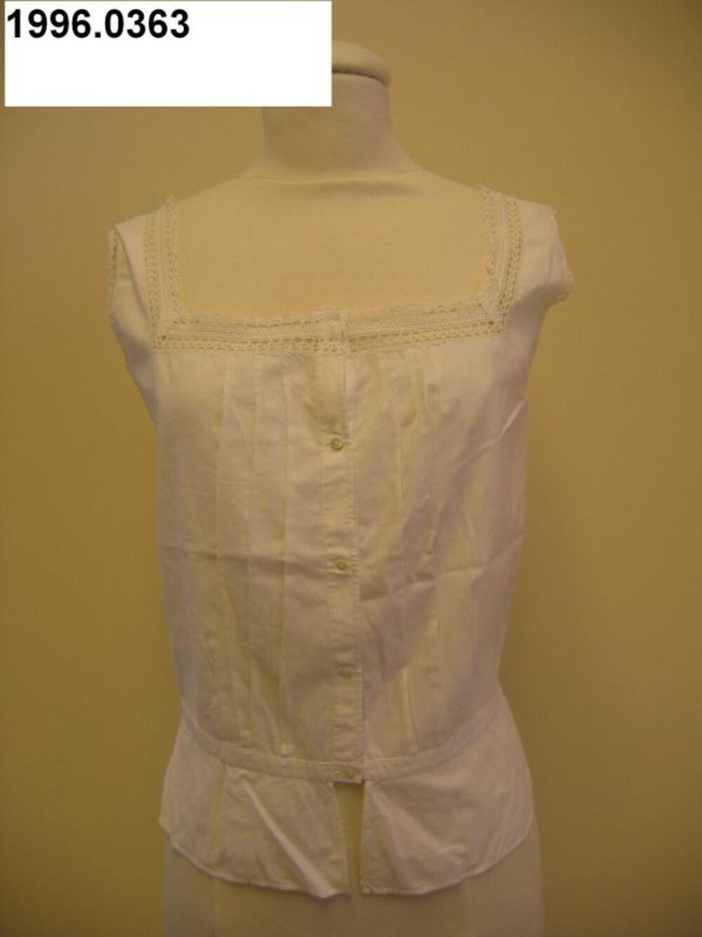 Cache-corset in wit katoen