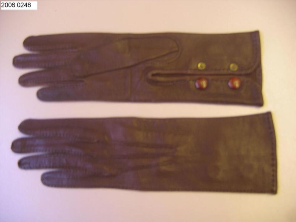 Handschoenen in bruin leer