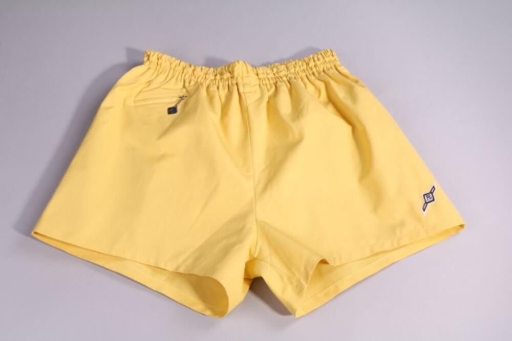 Short met elastiek in gele katoen