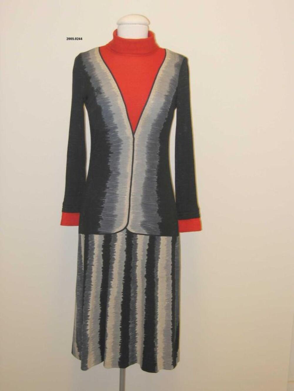 Jurk in tricot met print