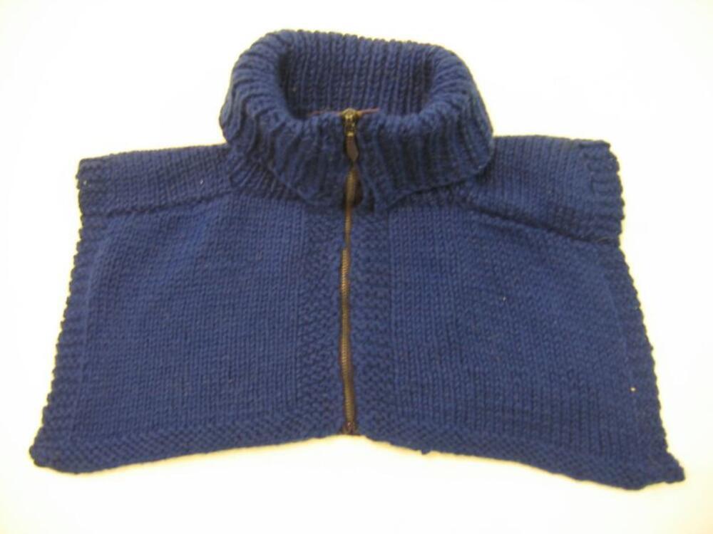Rolkraag in blauwe wol