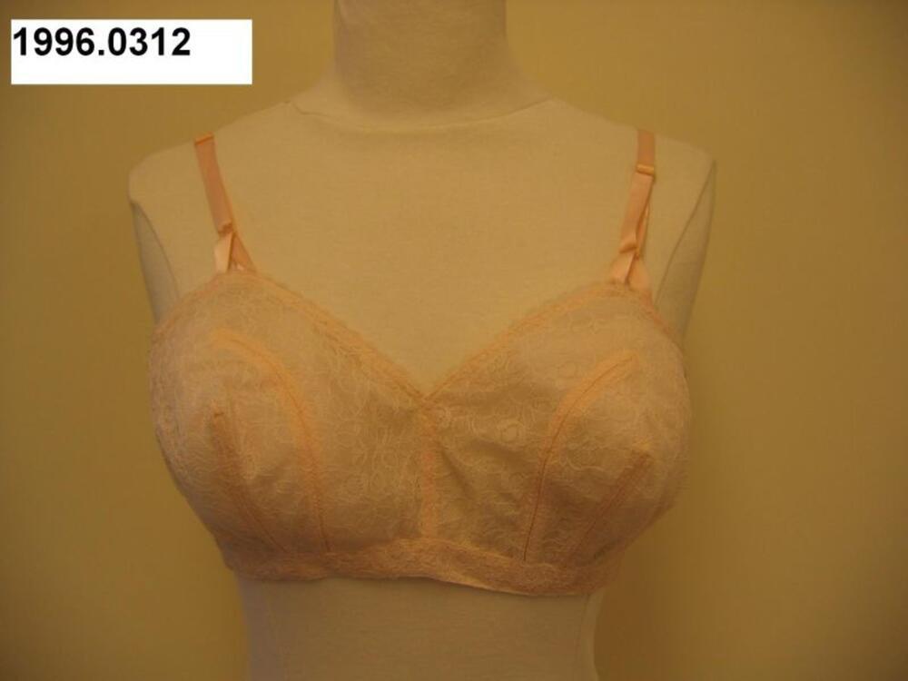Bustehouder in effen roze nylon met machinale kant