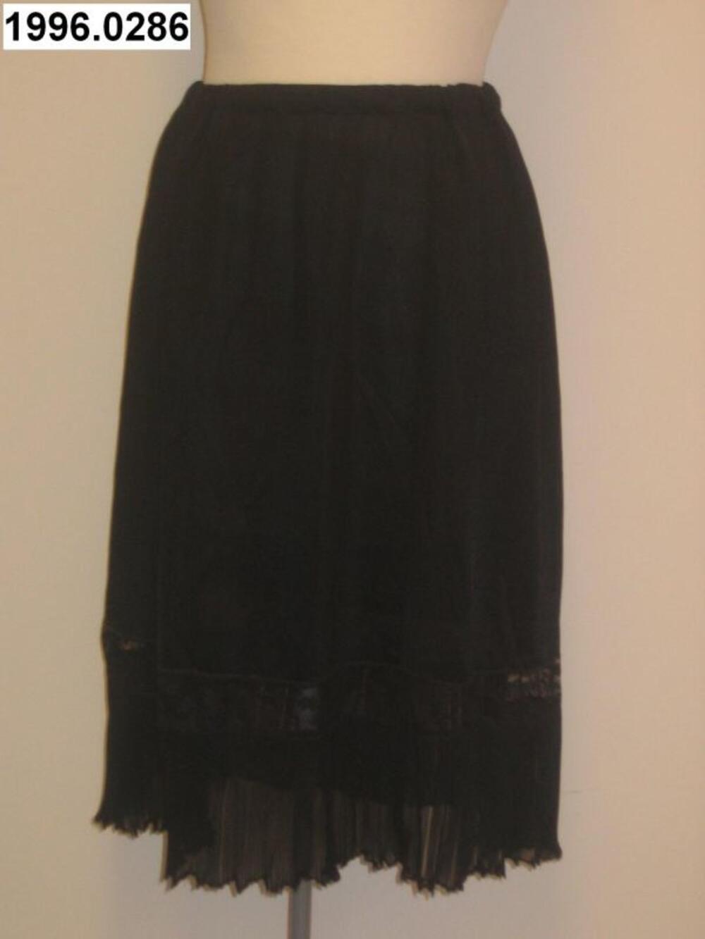Onderrok in zwart nylon