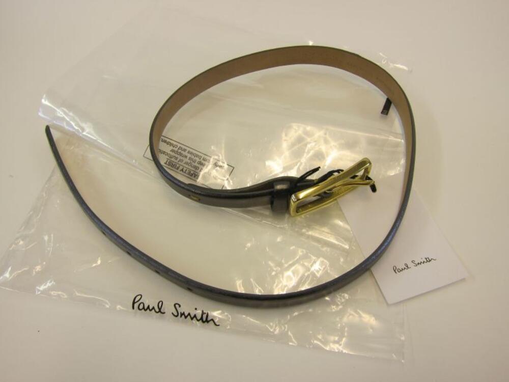 smalle riem in metallkleurig leer