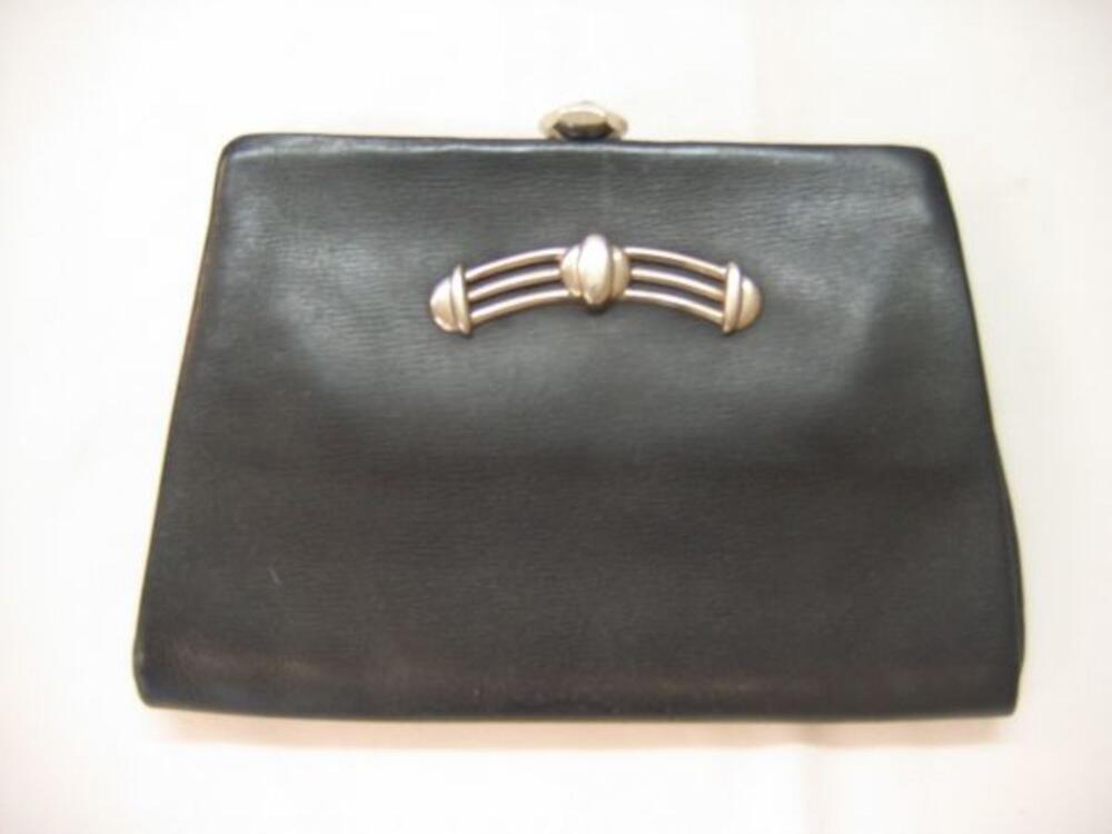 Handtas in zwart leer