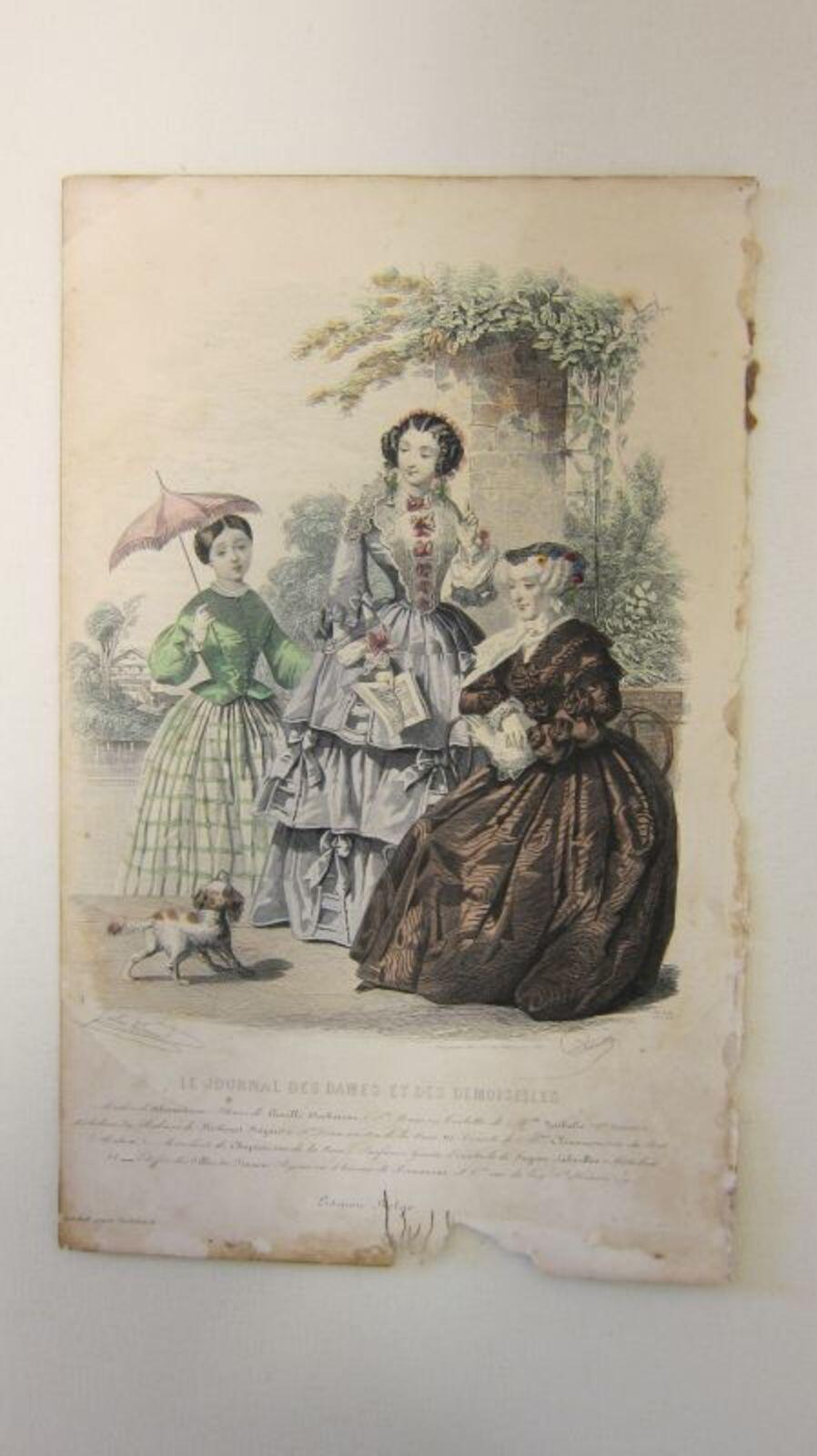 Kopergravure op papier uit Le Journal des Dames et Desmoiselles