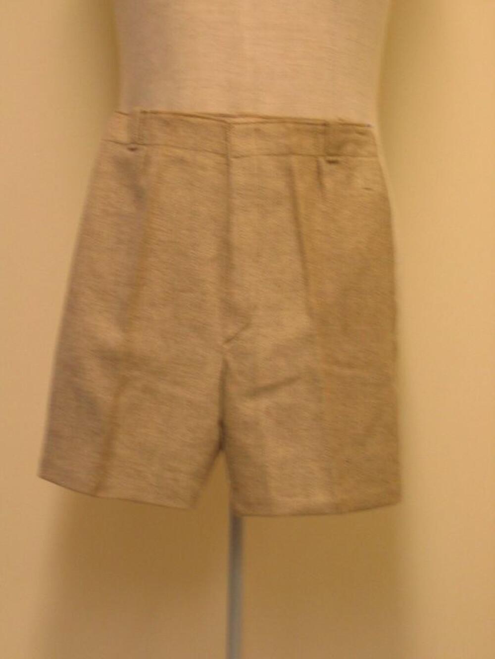 Korte broek in beige wol