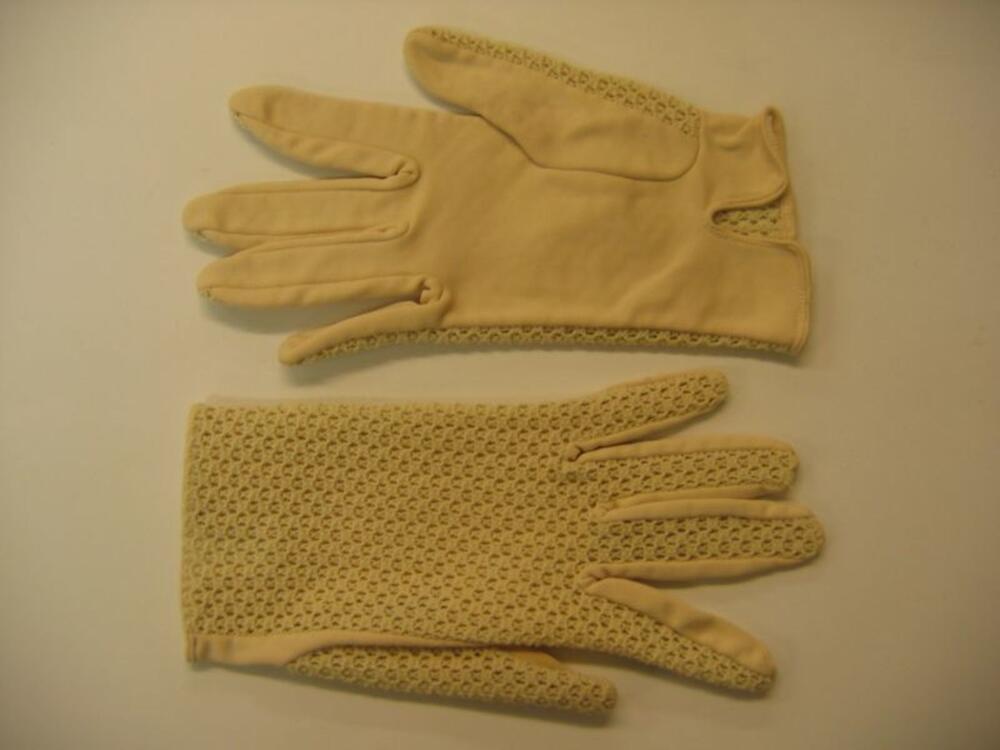 Handschoenen in beige synthetisch materiaal