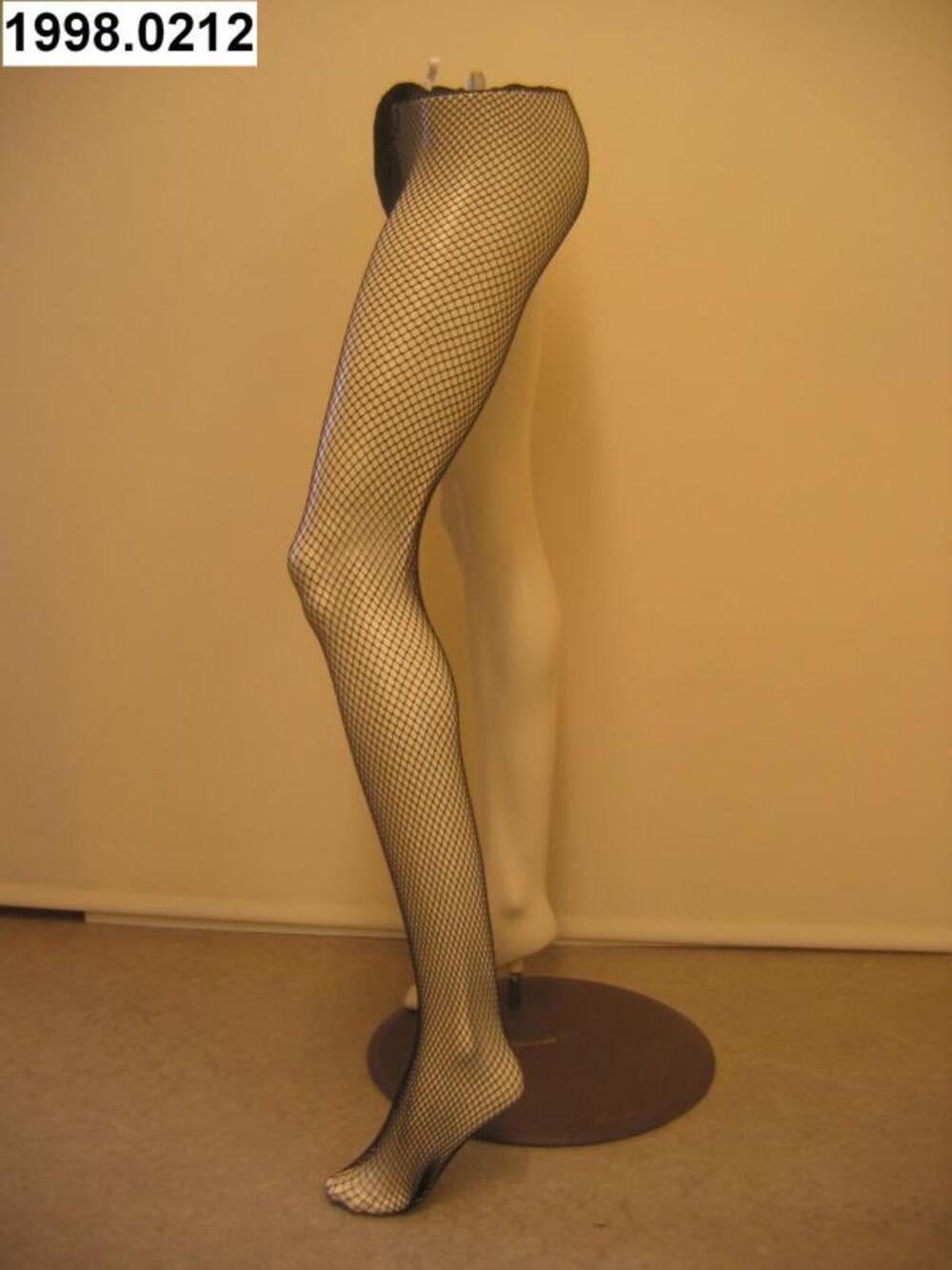 Panty's in zwarte synthetische stof