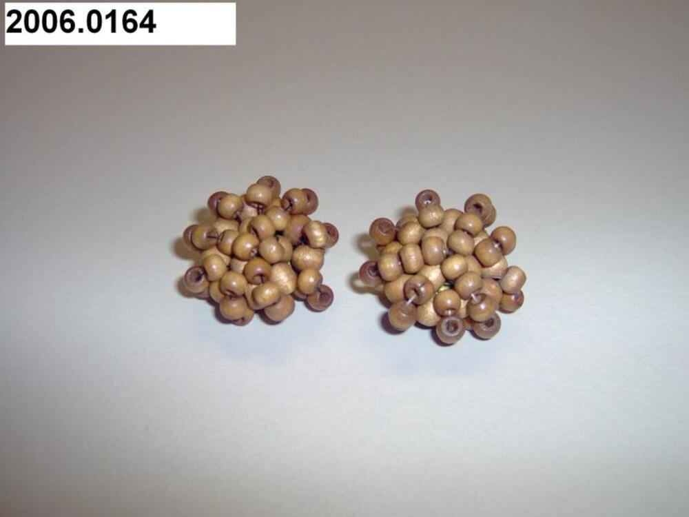 Houten pareloorbellen