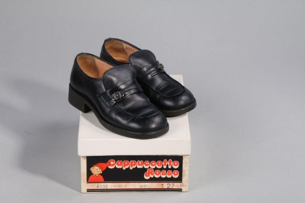 Loafers in blauw leer met originele doos