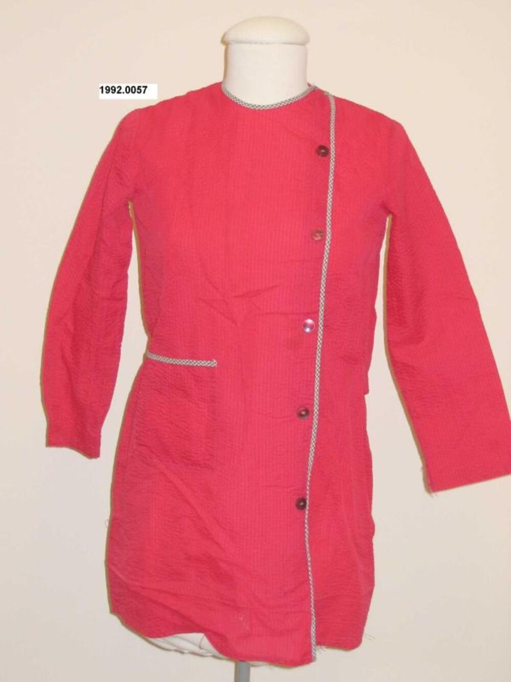 Schort in roze kunstvezel