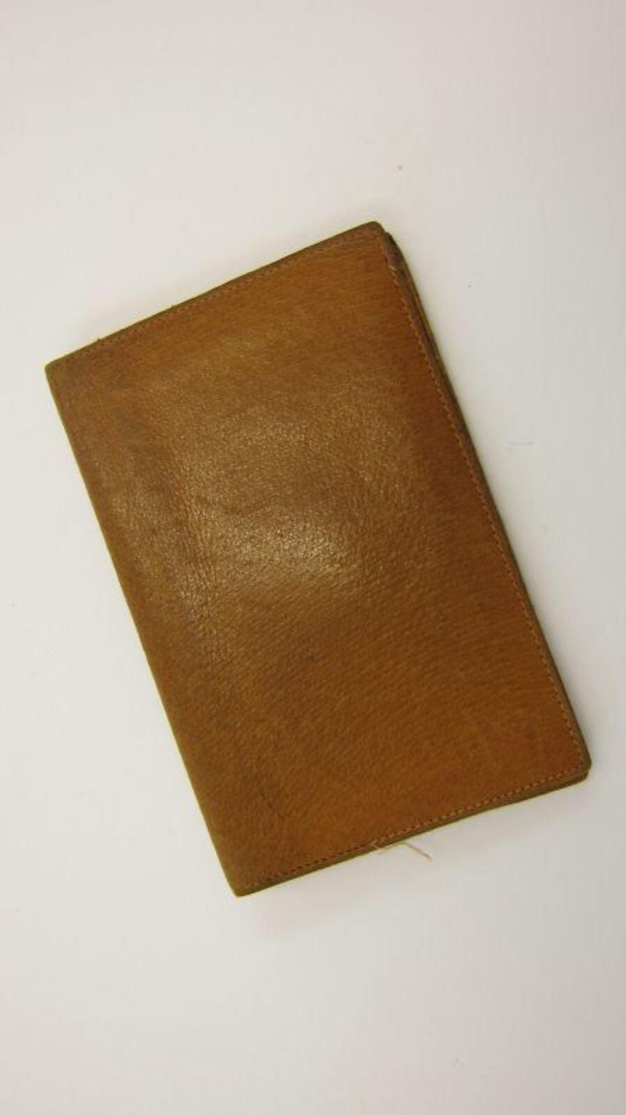 Portefeuille in beige leer