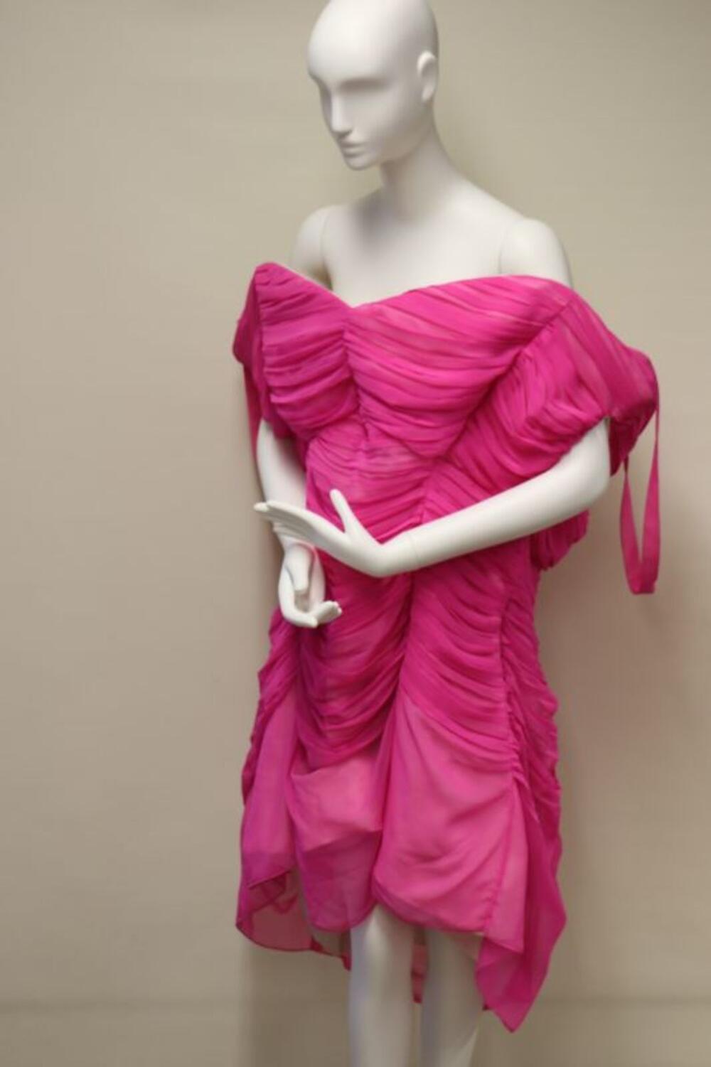 Oversized jurk in pinkroze fijne voile