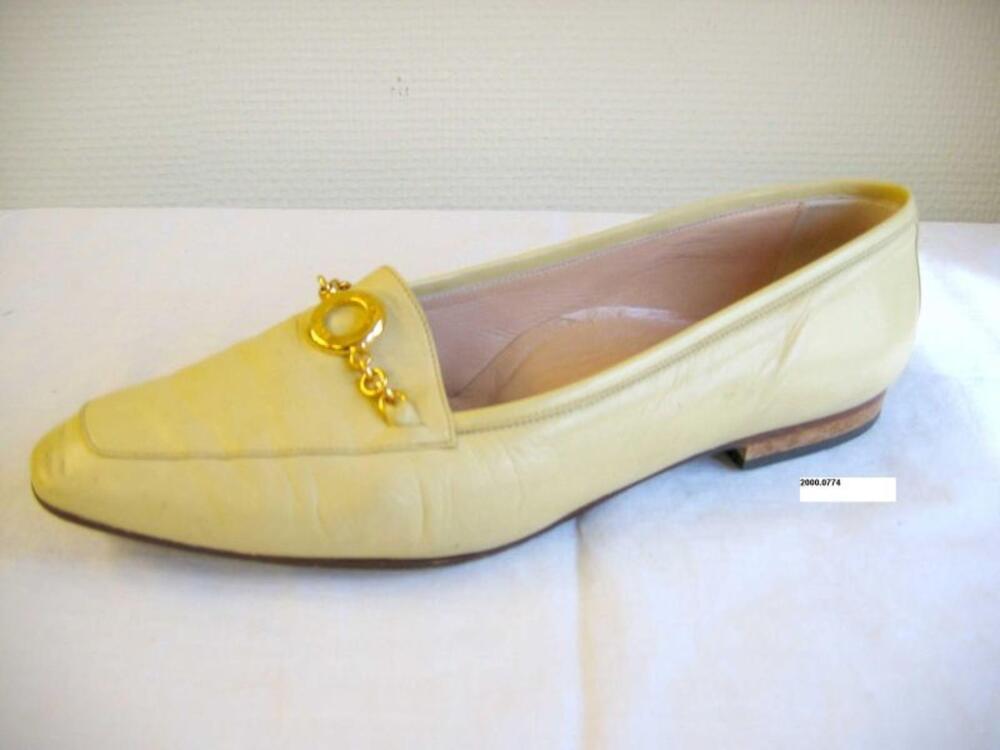 Loafers in geel leer