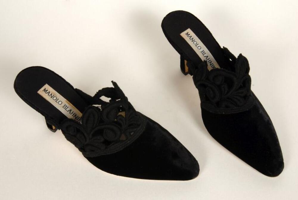 Schoenen in zwart fluweel