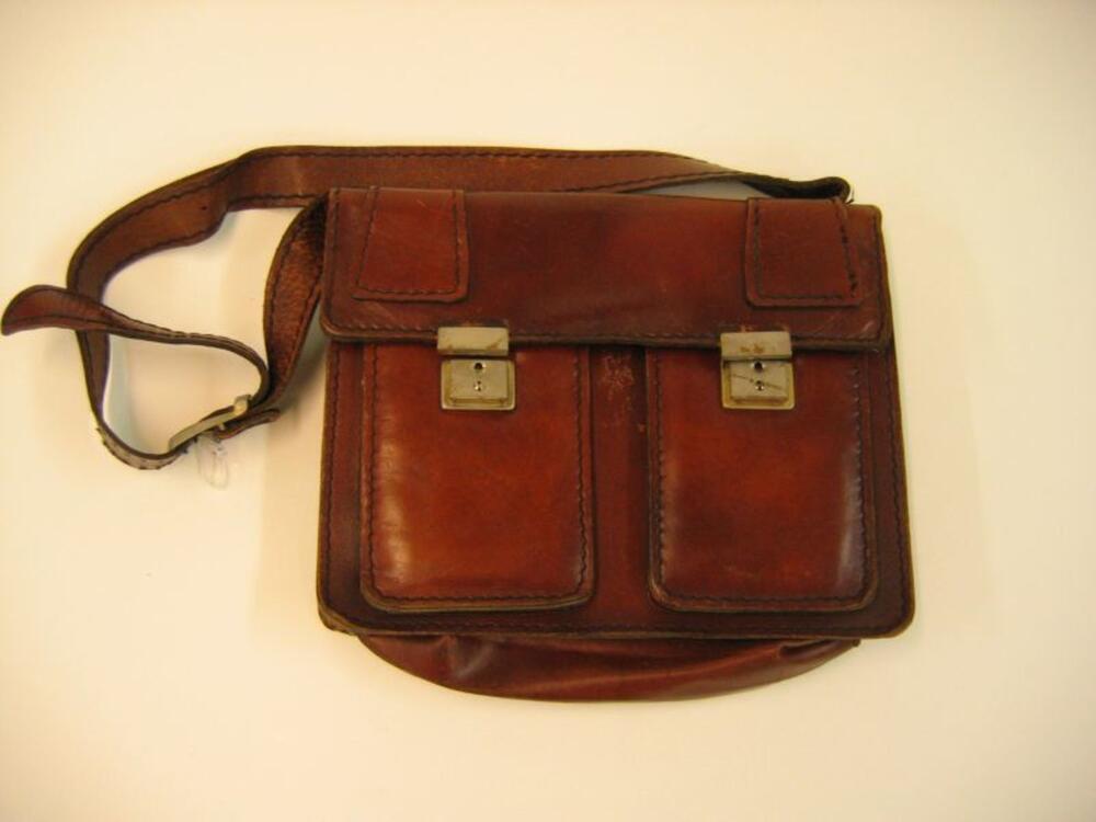 Handtas in bruin leer