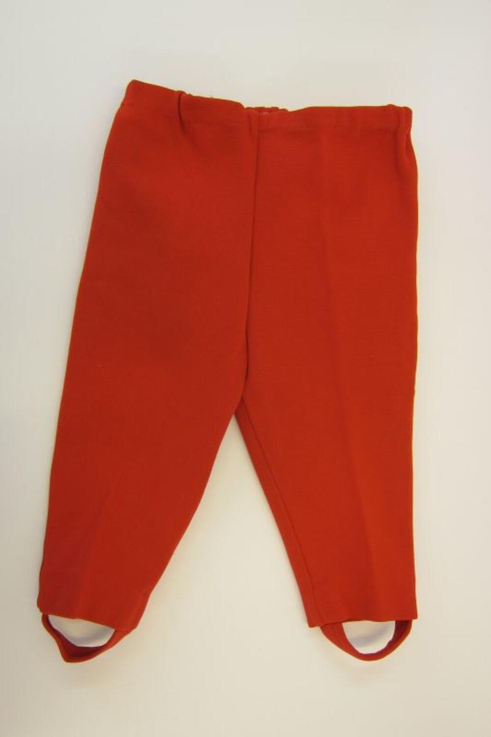 Legging in rode stretchstof