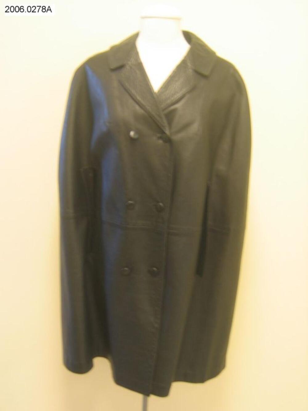 Cape in zwart leer
