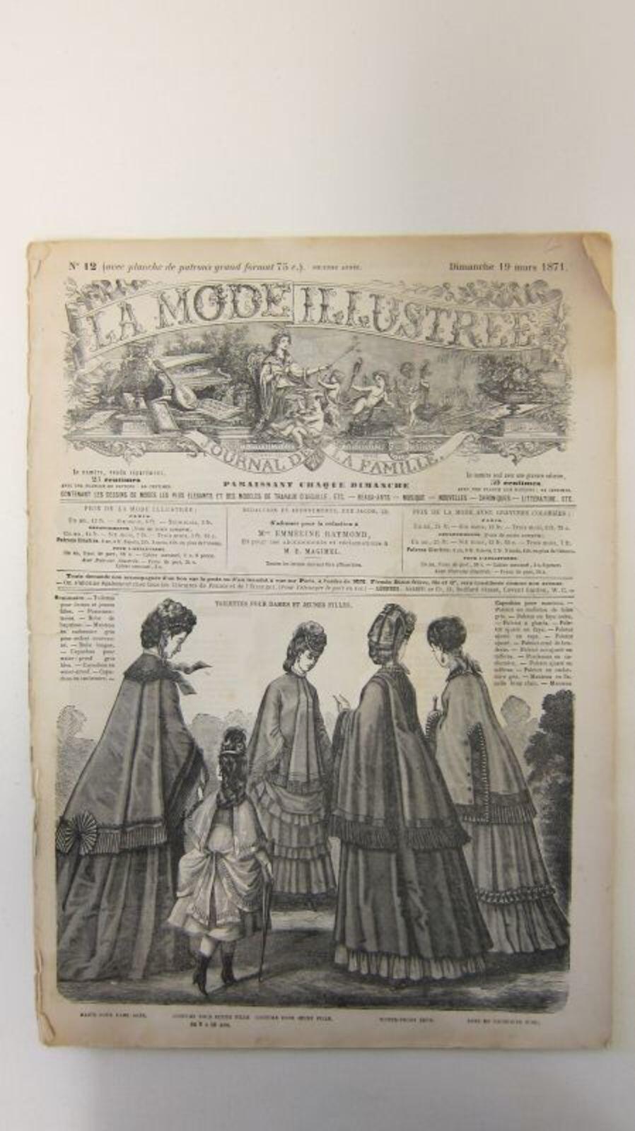 Modetijdschrift in papier met kopergravures