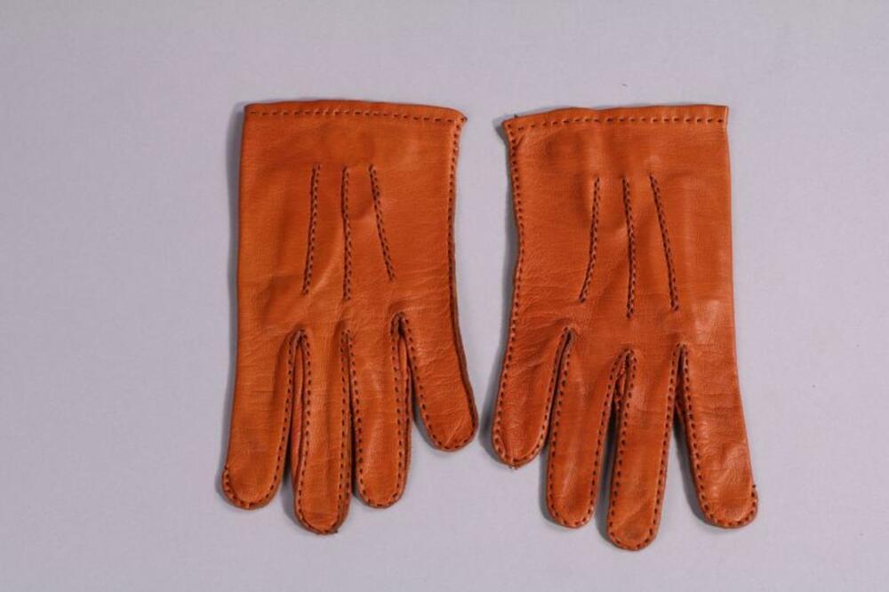 Handschoenen in bruin leer