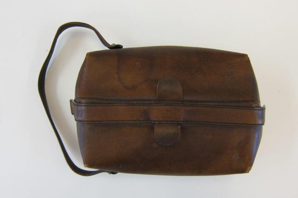 Handtas in bruin leer