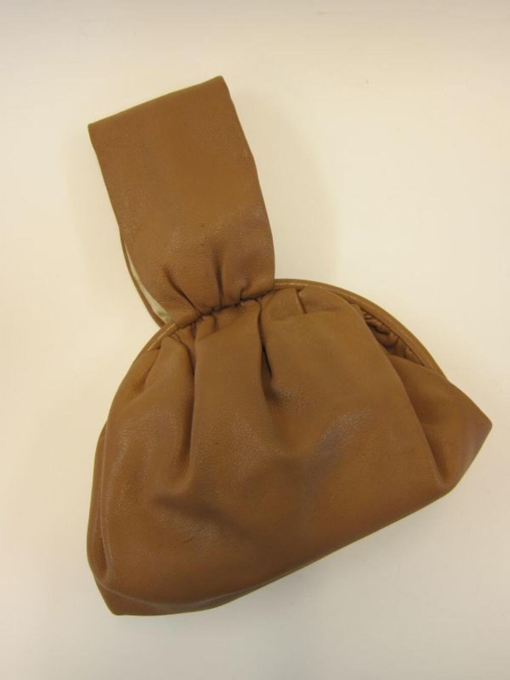 Handtas in taupe leer