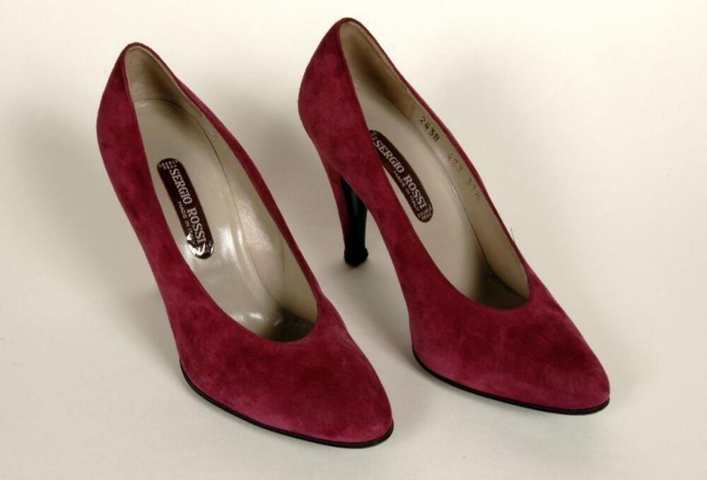 Schoenen in paarse suède