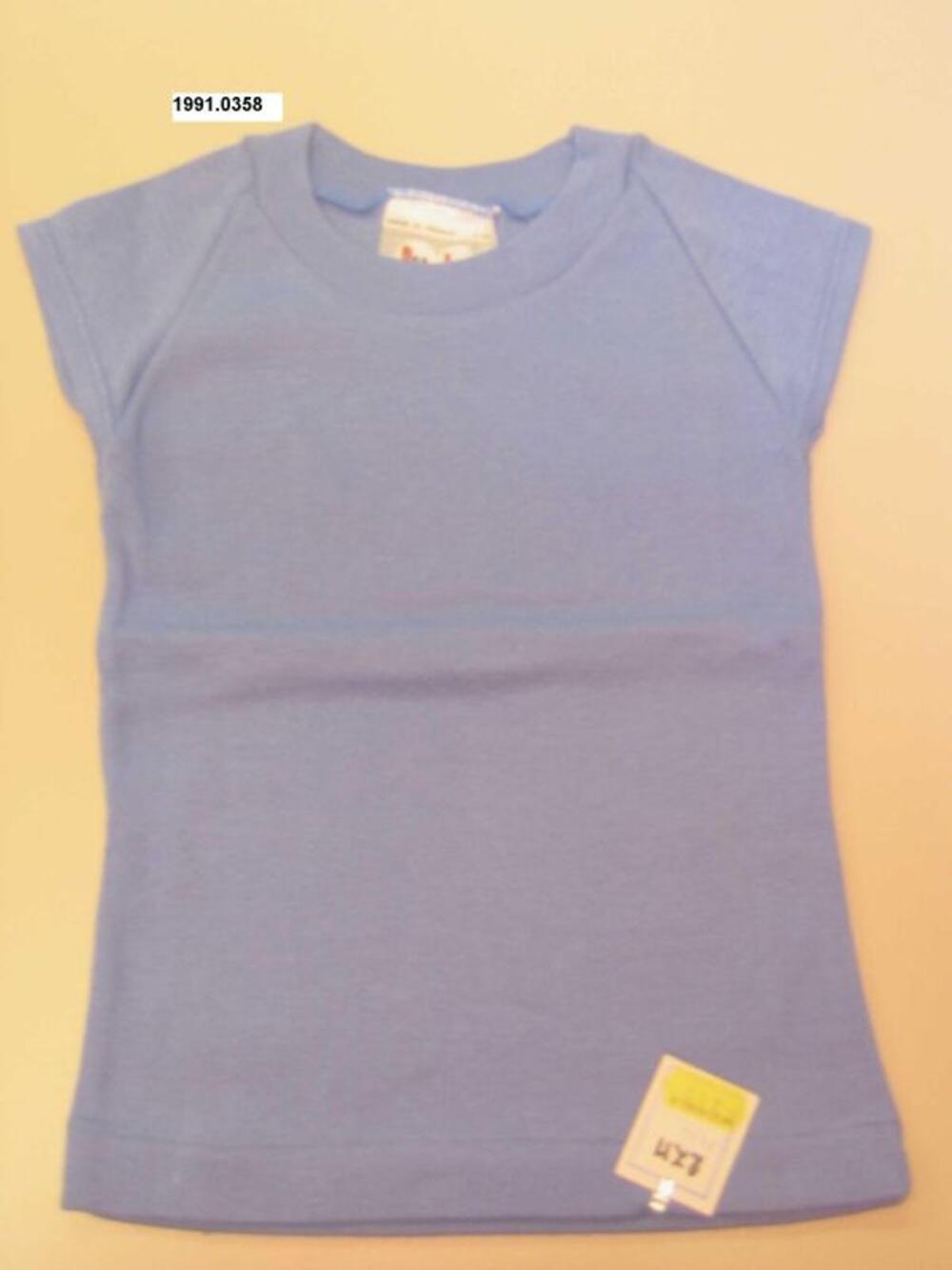 T-shirt in blauwe tricot