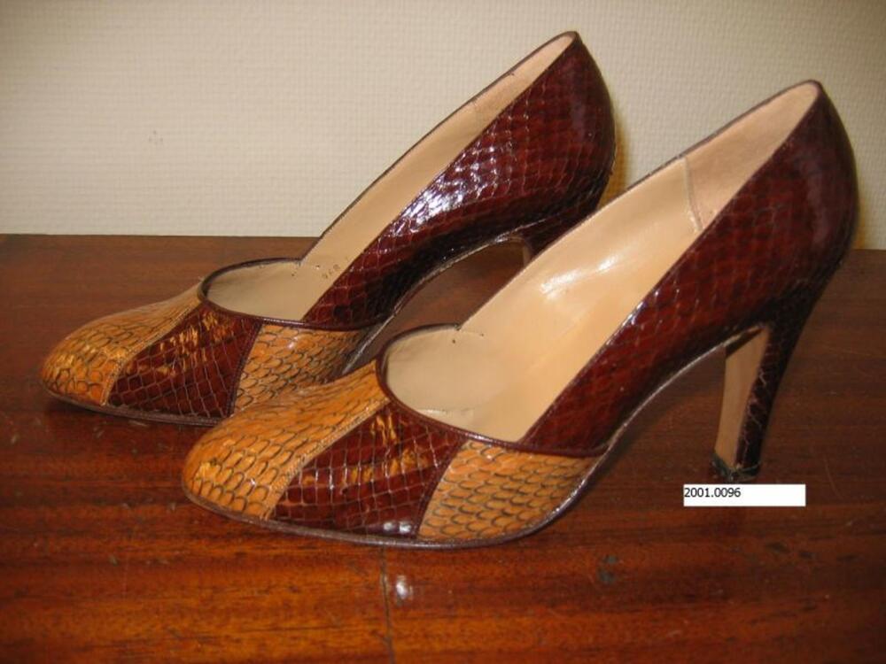 Schoenen in bruin-beige krokodillenleer