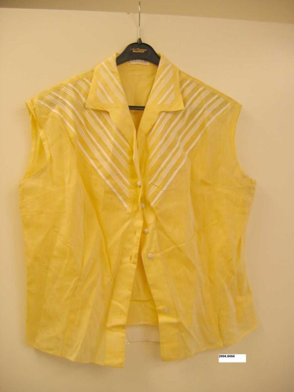 Blouse in gele katoen