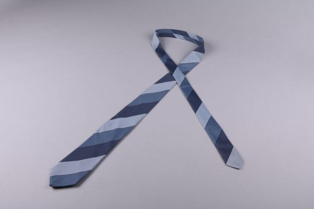 Stropdas in blauwtinten