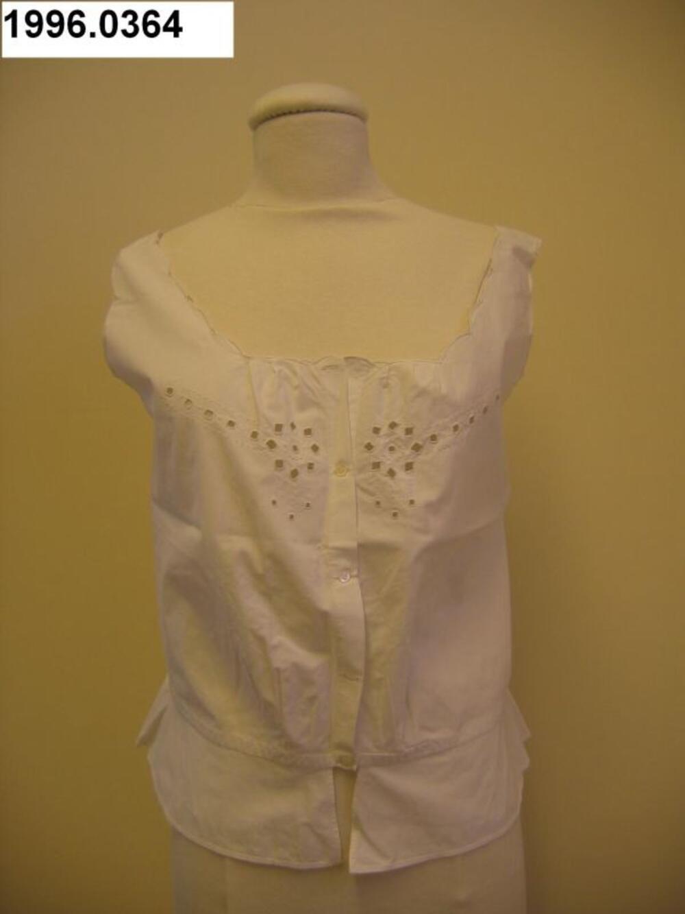 Cache-corset in wit katoen