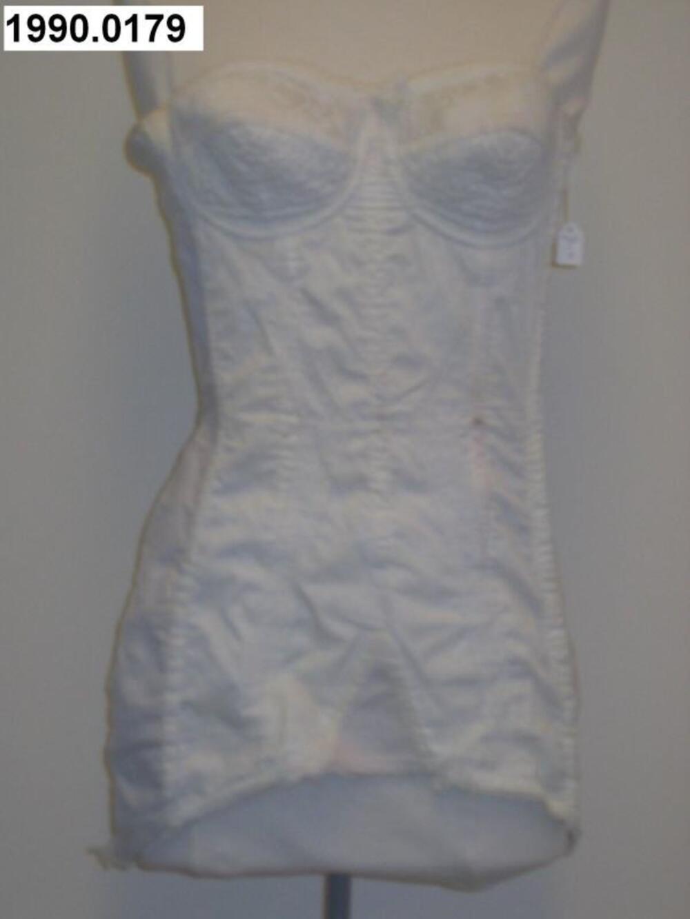 Lange corselet in witte nylon