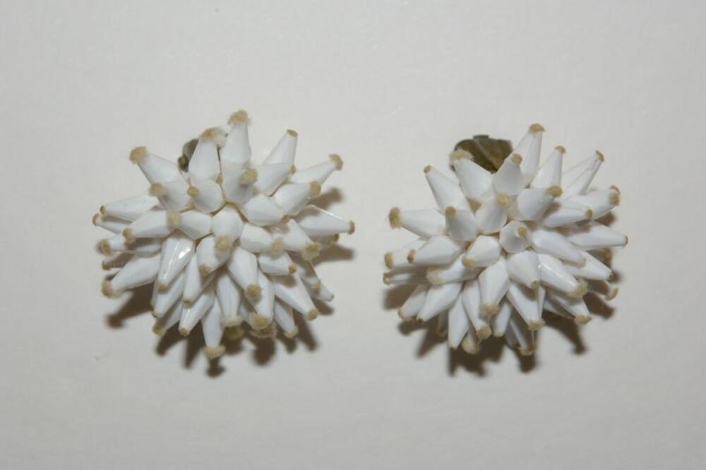 Oorclips in wit plastic