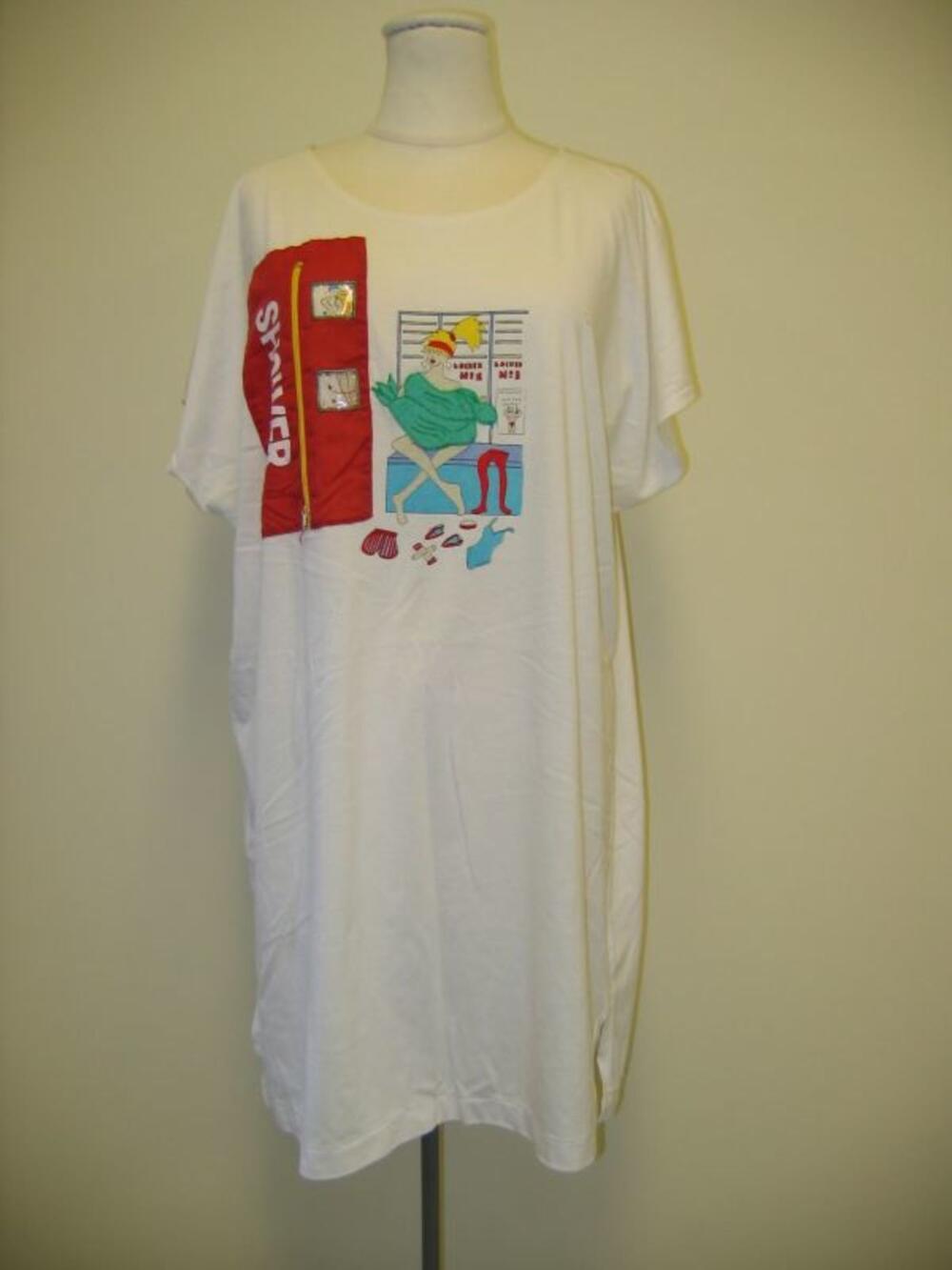 T-shirt in wit katoen als nachthemd