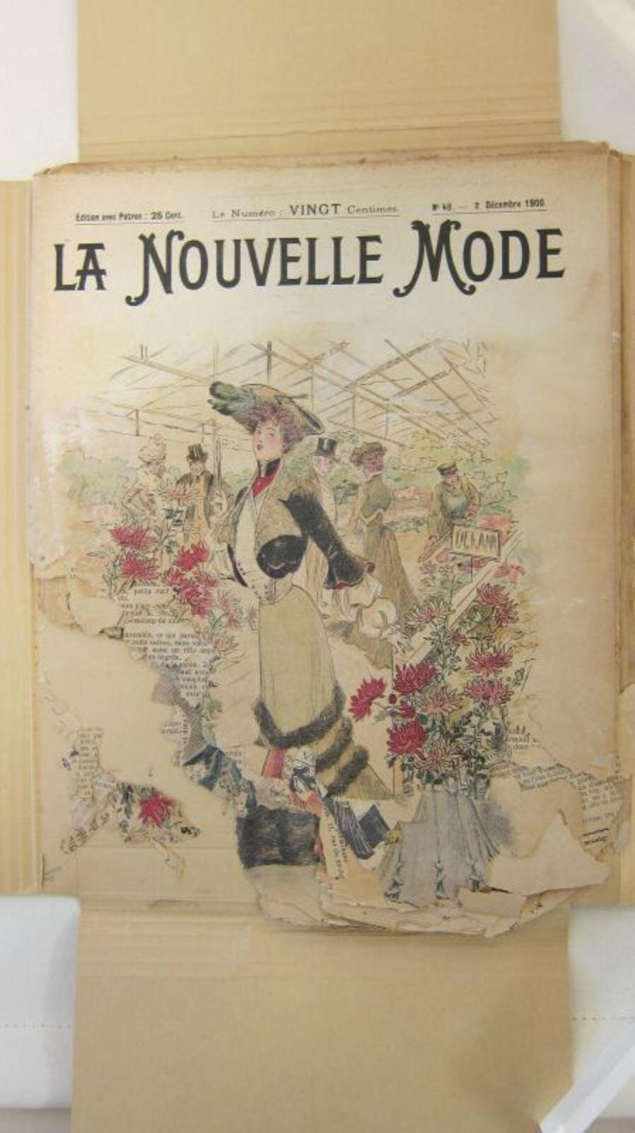 Modetijdschrift in papier met kopergravures