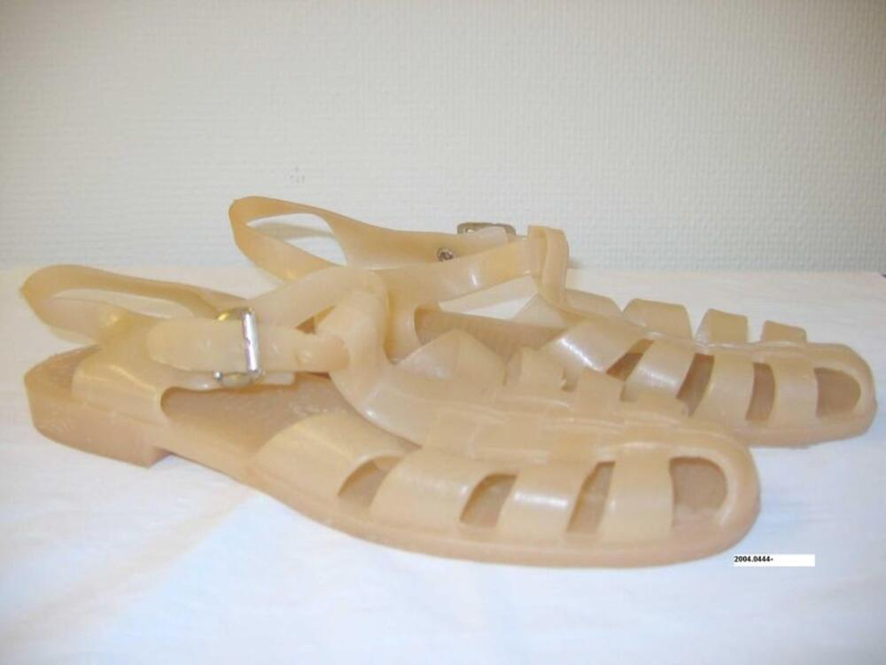 Watersandalen in ecrukleurige plastic
