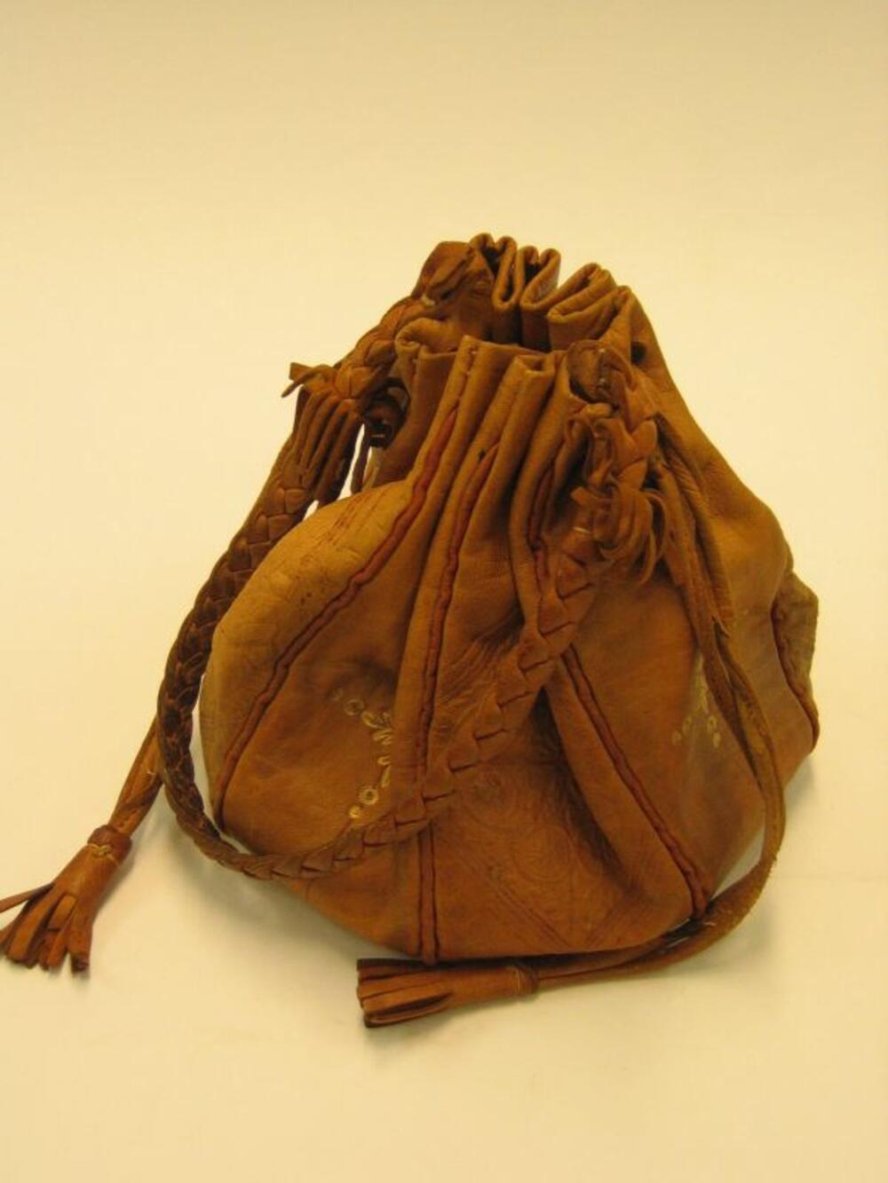 Handtas in bruin leer