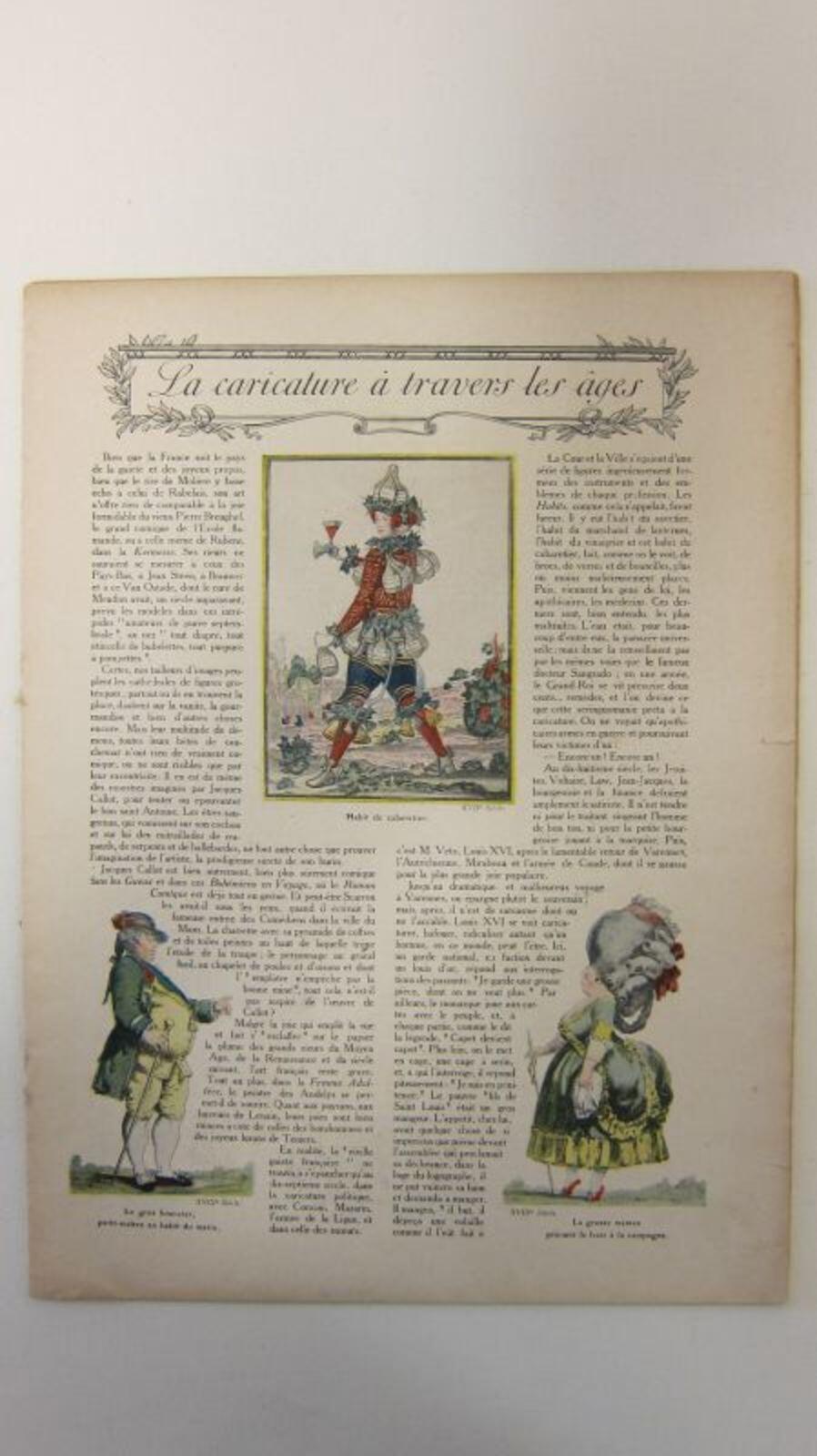Kopergravures op papier uit La caricature à travers les âges