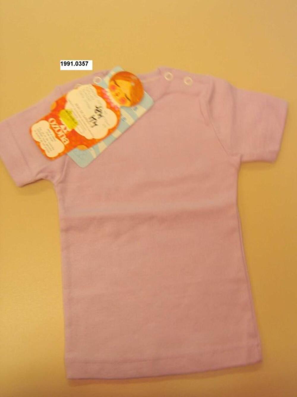 T-shirt in lila tricot met korte mouwen