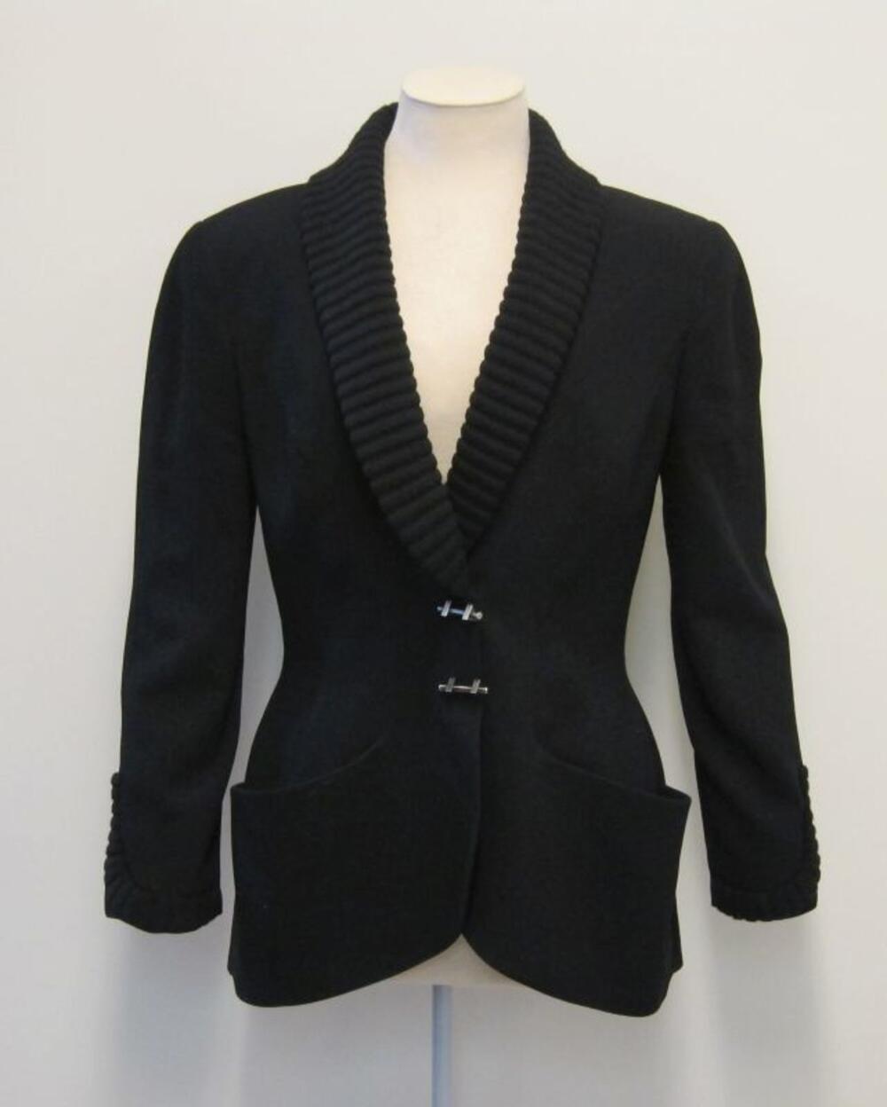 Blazer in zwarte wol